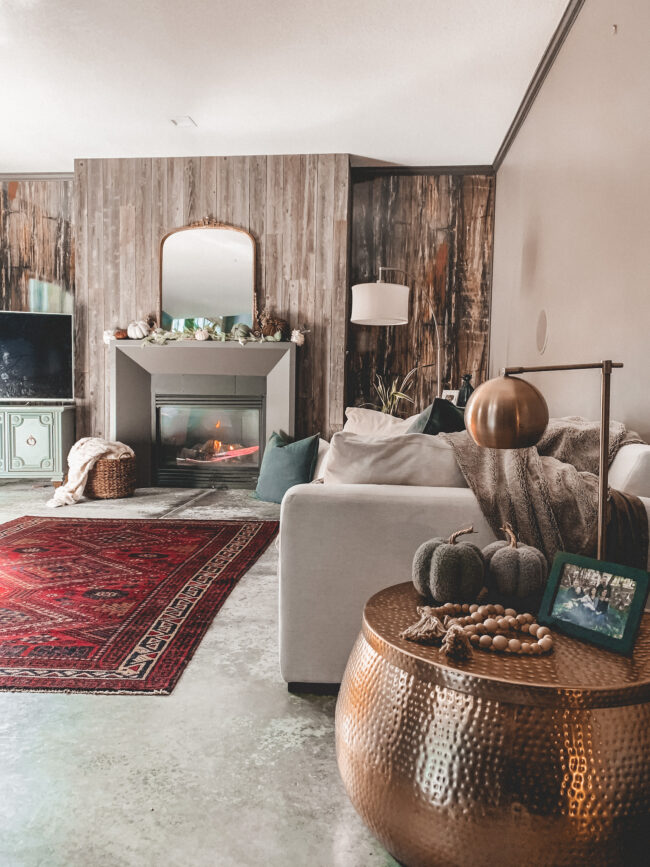 In this blog post I'm sharing fall decorating ideas - more specifically, a simple fall fireplace mantel you can put together in about five minutes! 