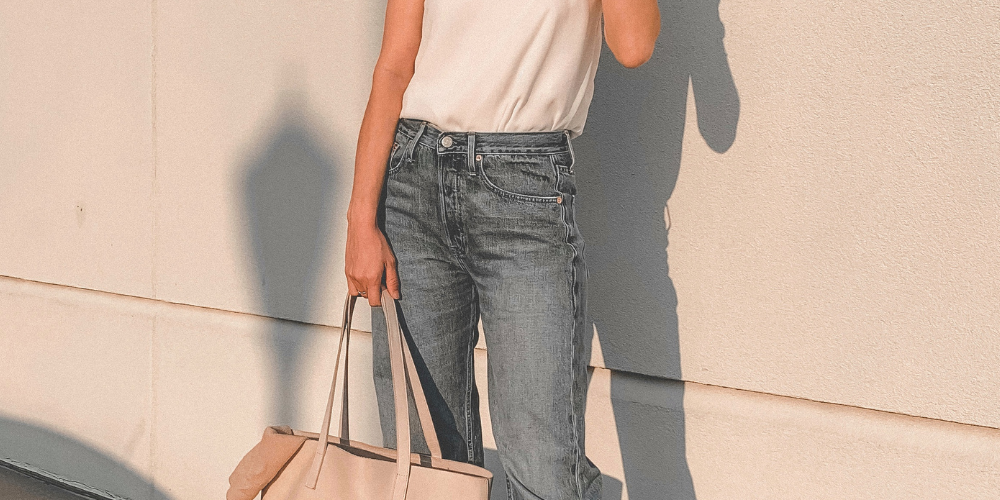Boyfriend jeans outfit with my favorite pair ever - the denim is SO soft. Seriously, these are the best jeans ever! | Kansas City life, home, and style blogger Megan Wilson shares how to wear boyfriend jeans