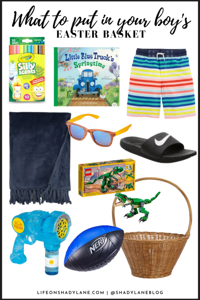 Easter basket ideas for kids | What to put in y our girl's Easter Basket | I'm always scrambling to find things to put in my kids Easter baskets, but luckily there's a ton of fun things you can put in them! I prefer to include things that they'll actually use (I love summer things like new swim suits, bubbles, chalk, sandals, etc.) and not a ton of candy...although you can't NOT include some candy! ;) 