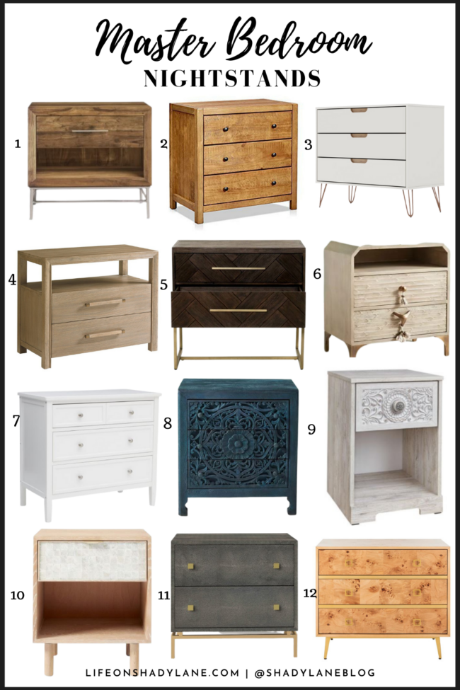 A variety of master bedroom nightstands at several different price points so there's something for everyone! | Kansas City life, home, style