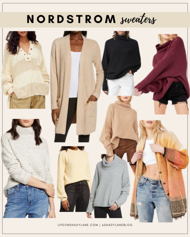 Nordstrom Anniversary Sale 2021 Shopping Guide | Sweaters, fall sweaters, fall fashion | Kansas City life, home, and style blogger Megan Wilson @shadylaneblog shares her top picks!